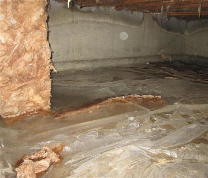 frozen crawlspace under a house