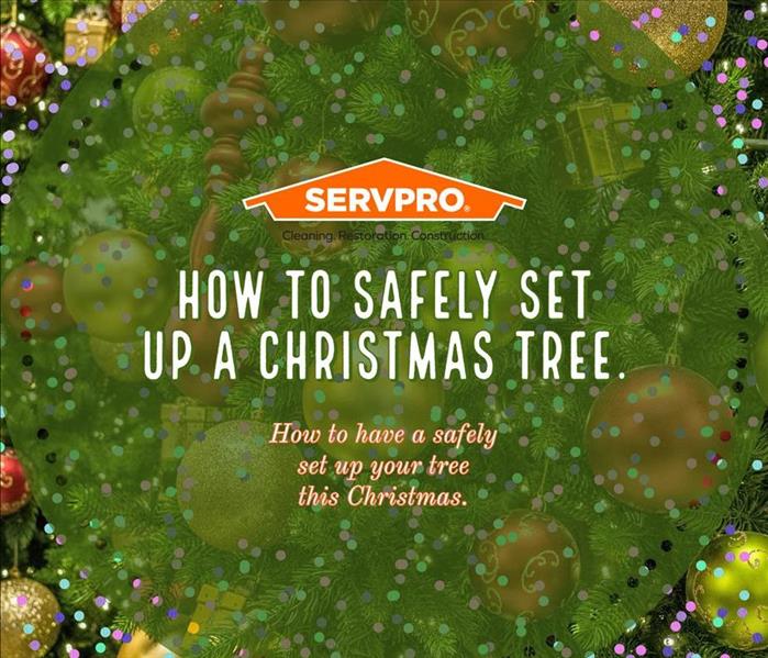 Blog post cover photo "how to safely set up a christmas tree"