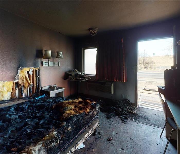 Blog post photo - image of fire damaged room